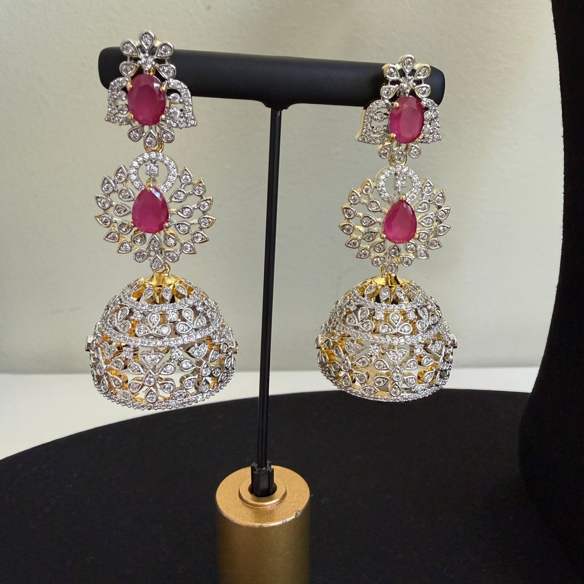 Royal Ruby Kundan Bridal Necklace Set - Vinni’s Jewelry