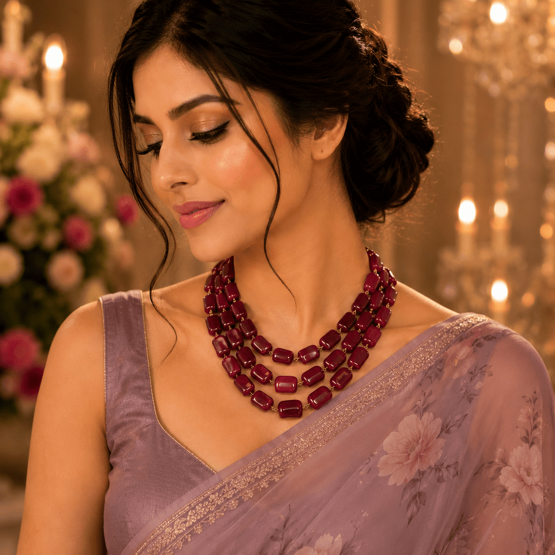 Royal Ruby Pearl Layered Necklace - Vinni’s Jewelry