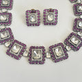 Royal Square Ruby Kundan Choker Set – Square Bridal Jewellery for Weddings & Festive Wear (Copy) - Vinni’s Jewelry