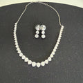 Royal Teardrop American Diamond Necklace Set - Vinni’s Jewelry
