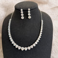 Royal Teardrop American Diamond Necklace Set - Vinni’s Jewelry