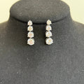 Royal Teardrop American Diamond Necklace Set - Vinni’s Jewelry