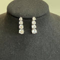 Royal Teardrop American Diamond Necklace Set - Vinni’s Jewelry