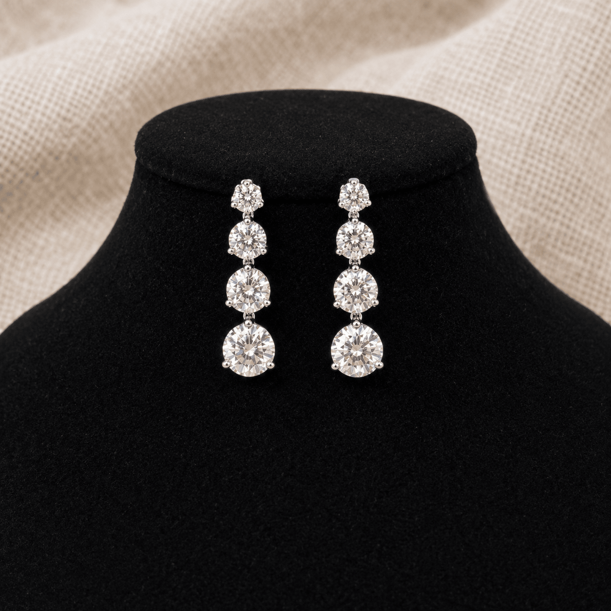 Royal Teardrop American Diamond Necklace Set - Vinni’s Jewelry