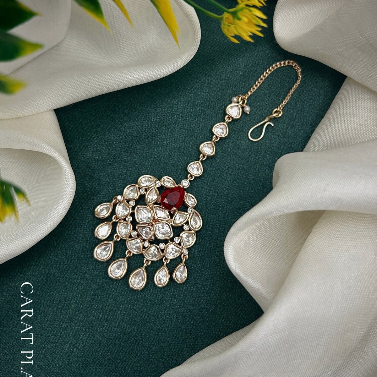 Ruby Noor Heritage Maang Tikka - Vinni’s Jewelry