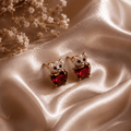 Ruby Teddy Sparkle Studs - Vinni’s Jewelry