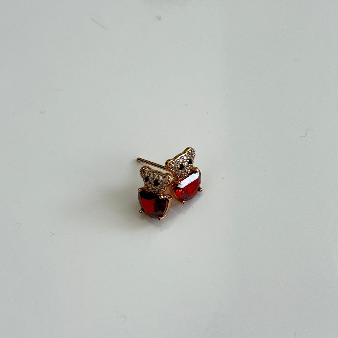 Ruby Teddy Sparkle Studs - Vinni’s Jewelry