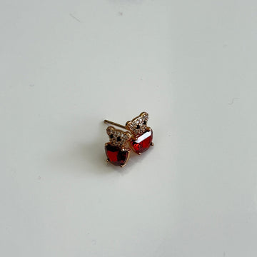Ruby Teddy Sparkle Studs - Vinni’s Jewelry