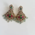 Rudhra Temple Kundan Necklace Set – South Indian Bridal Jewelry with Ruby & Emerald Stones - Vinni’s Jewelry