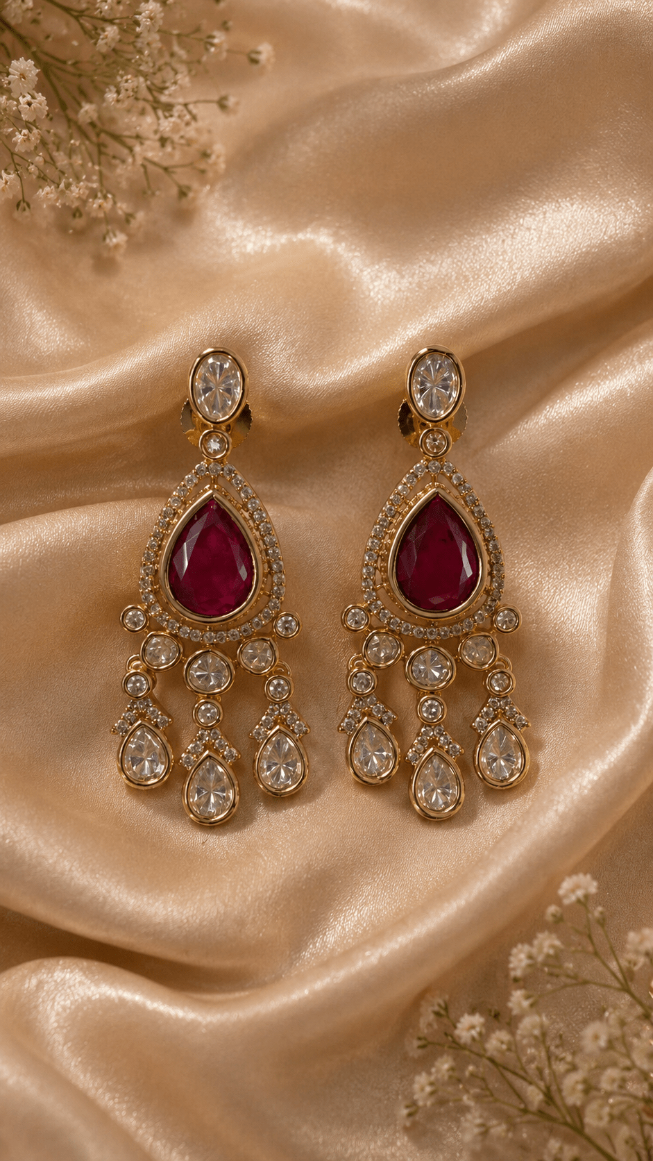 Ruhani Ruby Elegance Necklace Set - Vinni’s Jewelry