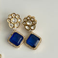 Sapphire Bloom Kundan Necklace Set - Vinni’s Jewelry