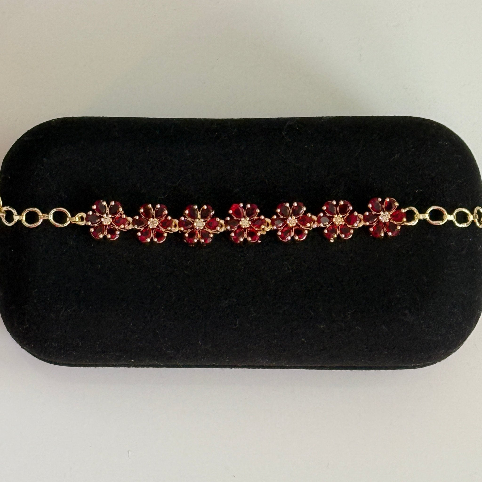 Scarlet Bloom Floral Bracelet - Vinni’s Jewelry