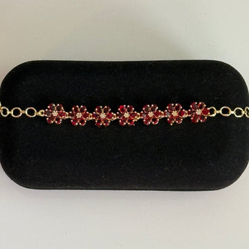 Scarlet Bloom Floral Bracelet - Vinni’s Jewelry