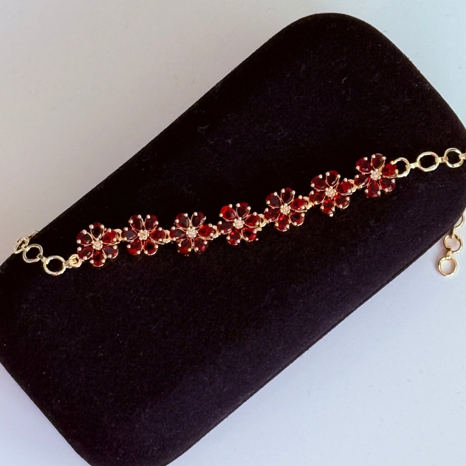 Scarlet Bloom Floral Bracelet - Vinni’s Jewelry