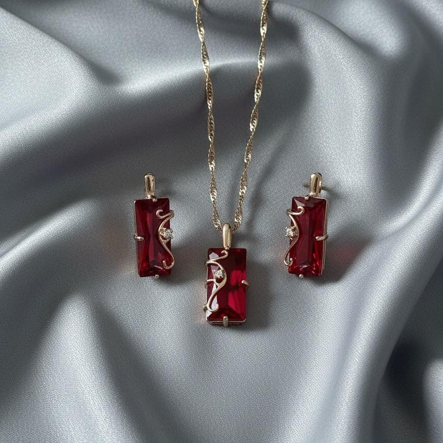 Scarlet Majesty Set - Vinni’s Jewelry