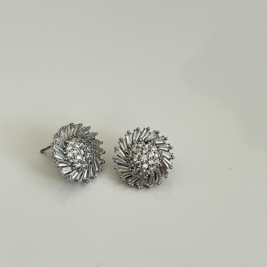 Silver Radiance Burst Stud Earrings - Vinni’s Jewelry