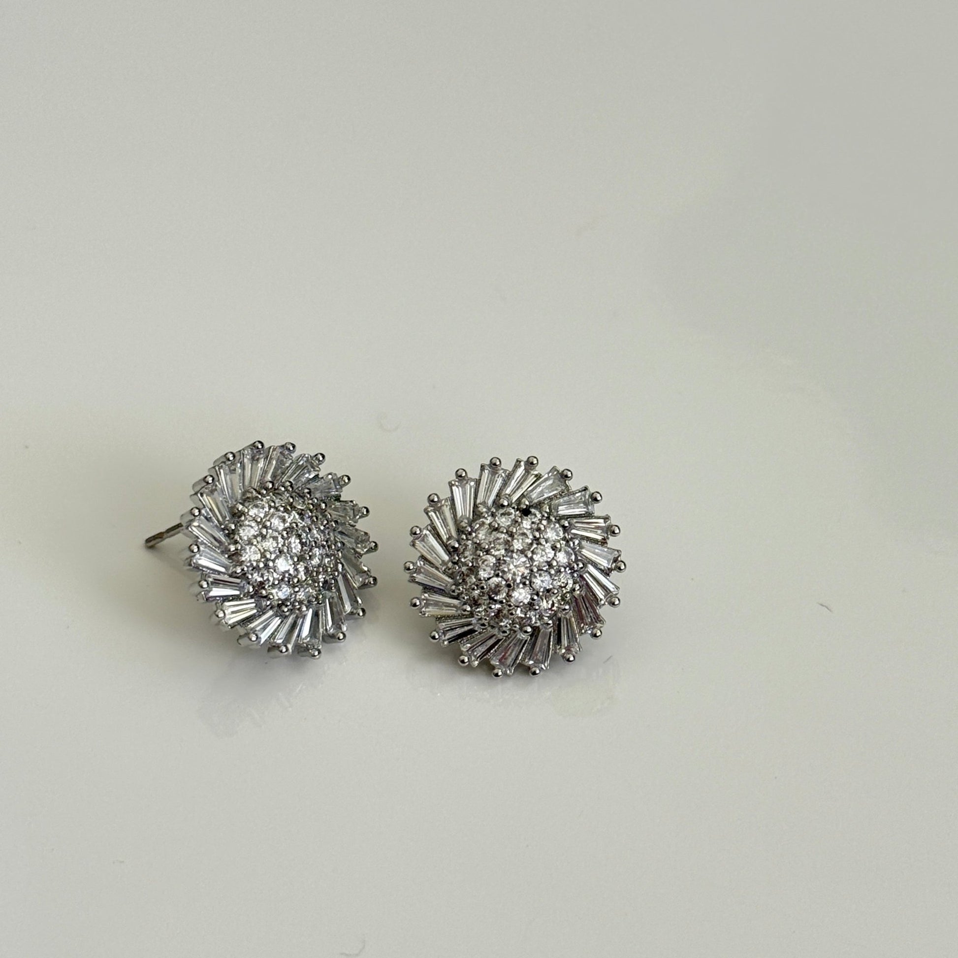 Silver Radiance Burst Stud Earrings - Vinni’s Jewelry