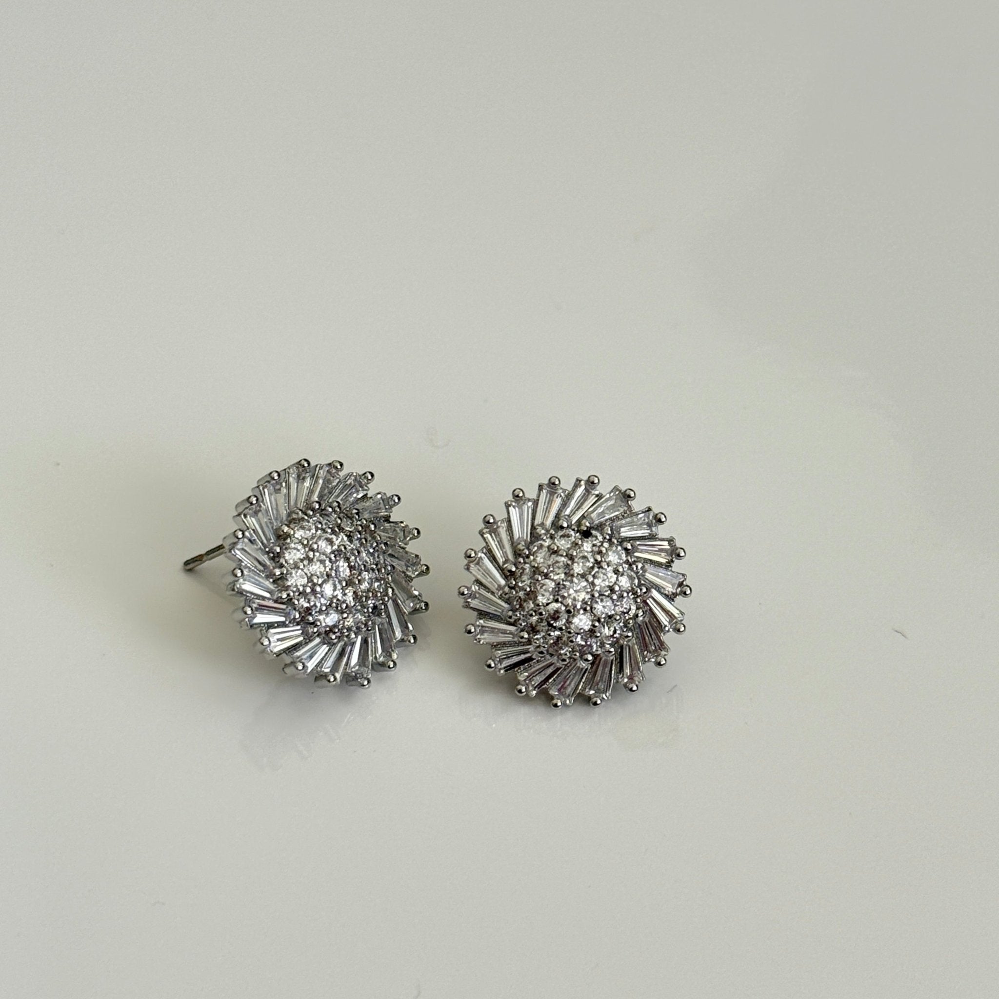 Silver Radiance Burst Stud Earrings - Vinni’s Jewelry