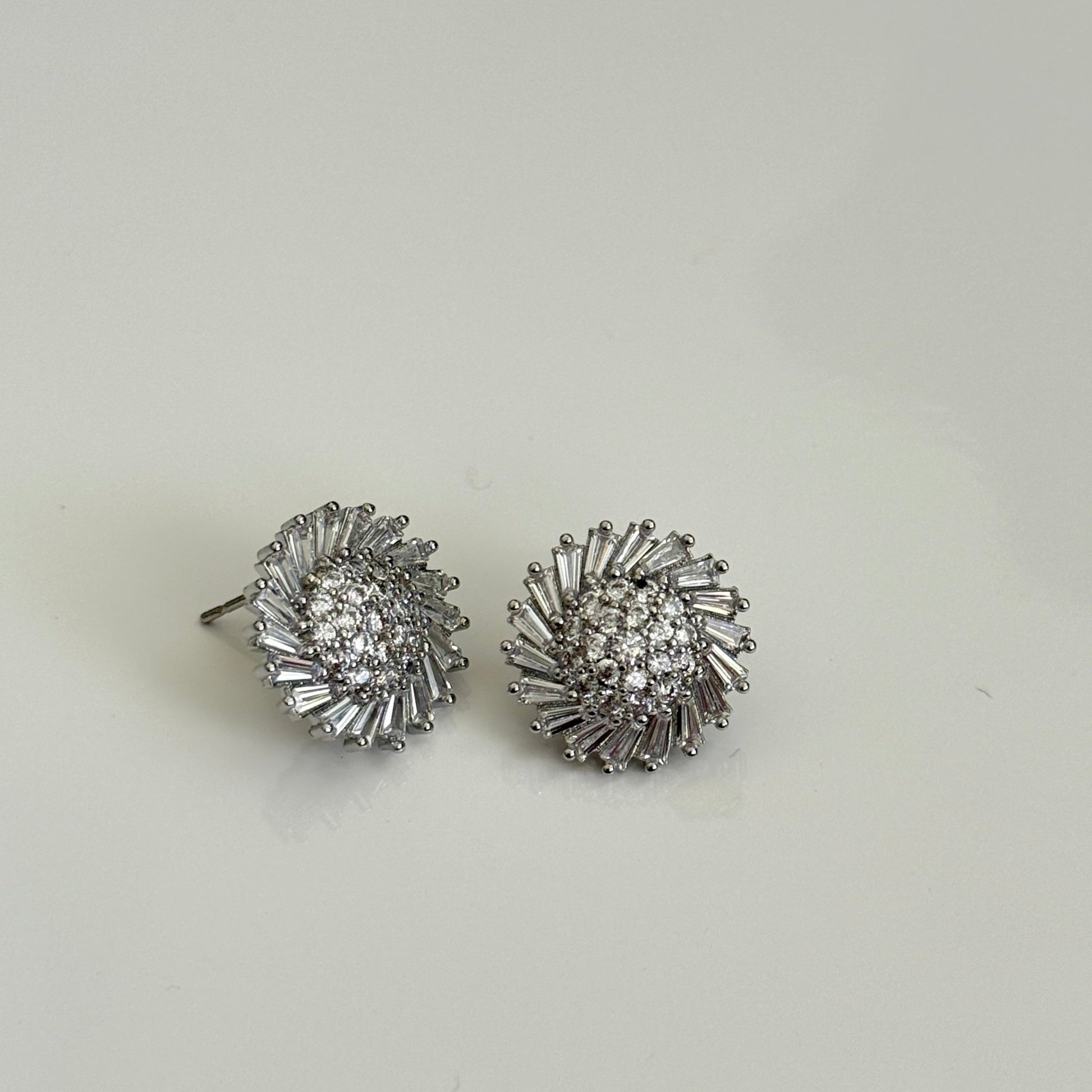 Silver Radiance Burst Stud Earrings - Vinni’s Jewelry
