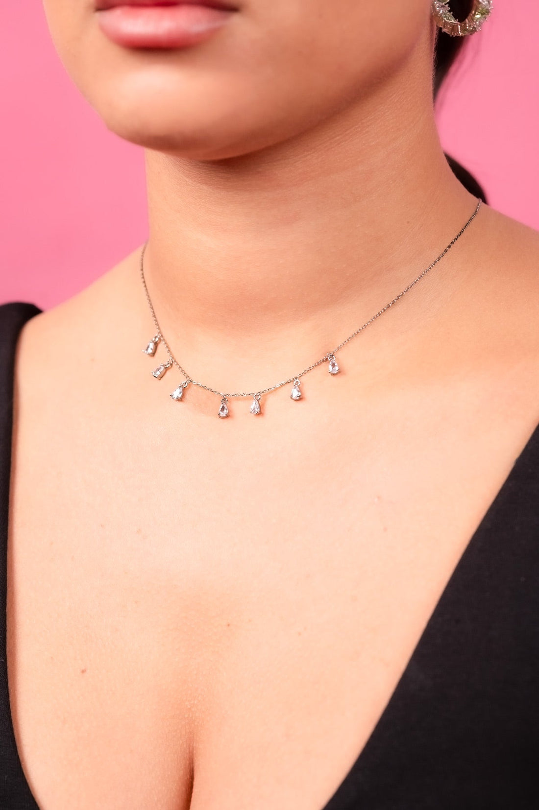 Silver Starlight Drop Necklace - Vinni’s Jewelry