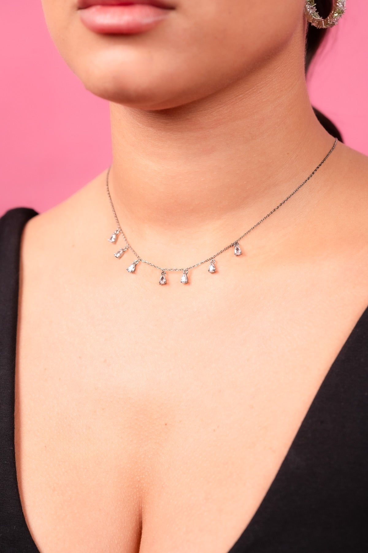 Silver Starlight Drop Necklace - Vinni’s Jewelry