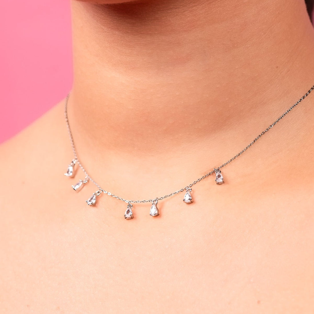 Silver Starlight Drop Necklace - Vinni’s Jewelry