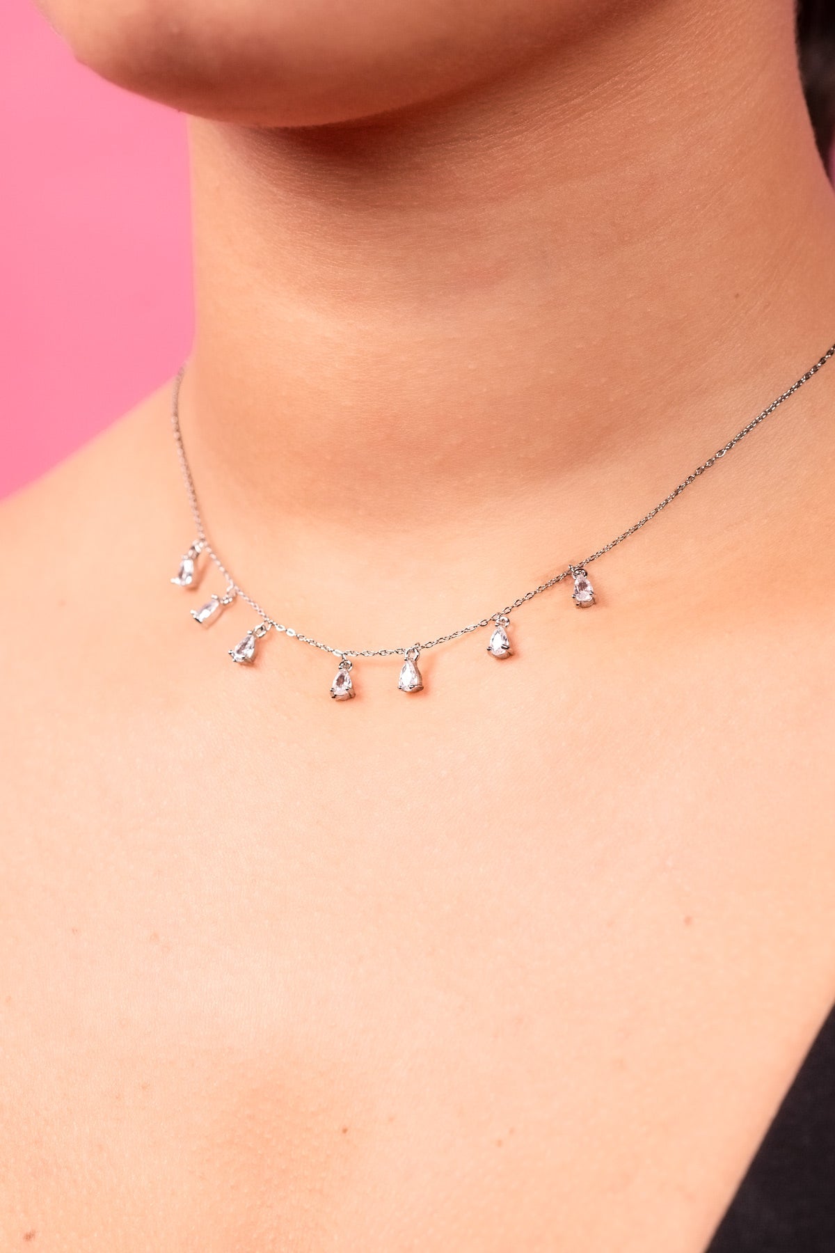 Silver Starlight Drop Necklace - Vinni’s Jewelry