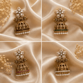 Sitara Antique Jhumka Earrings - Vinni’s Jewelry