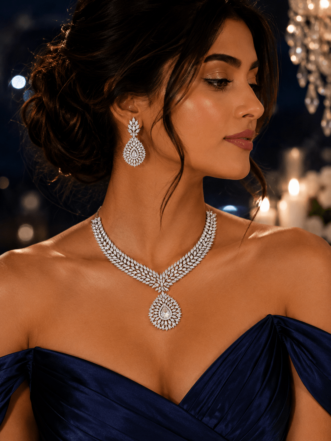 Snowdrop Elegance Necklace Set| Vinni’s Jewelry - Vinni’s Jewelry