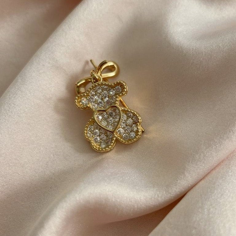 Teddy Sparkle Love Earrings - Vinni’s Jewelry