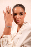 Triple Row Crystal Tennis Cuff Bracelet - Vinni’s Jewelry