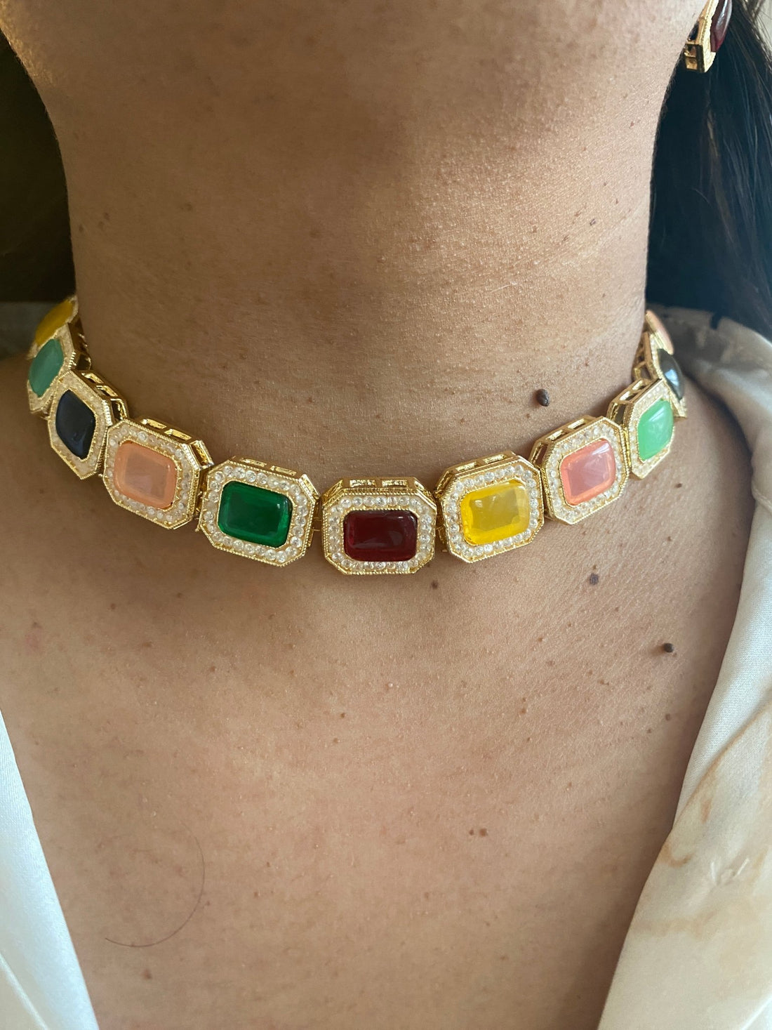 Vibrant Multicolor Heritage Choker Set - Vinni’s Jewelry