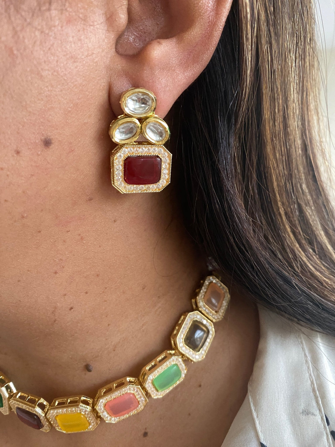 Vibrant Multicolor Heritage Choker Set - Vinni’s Jewelry