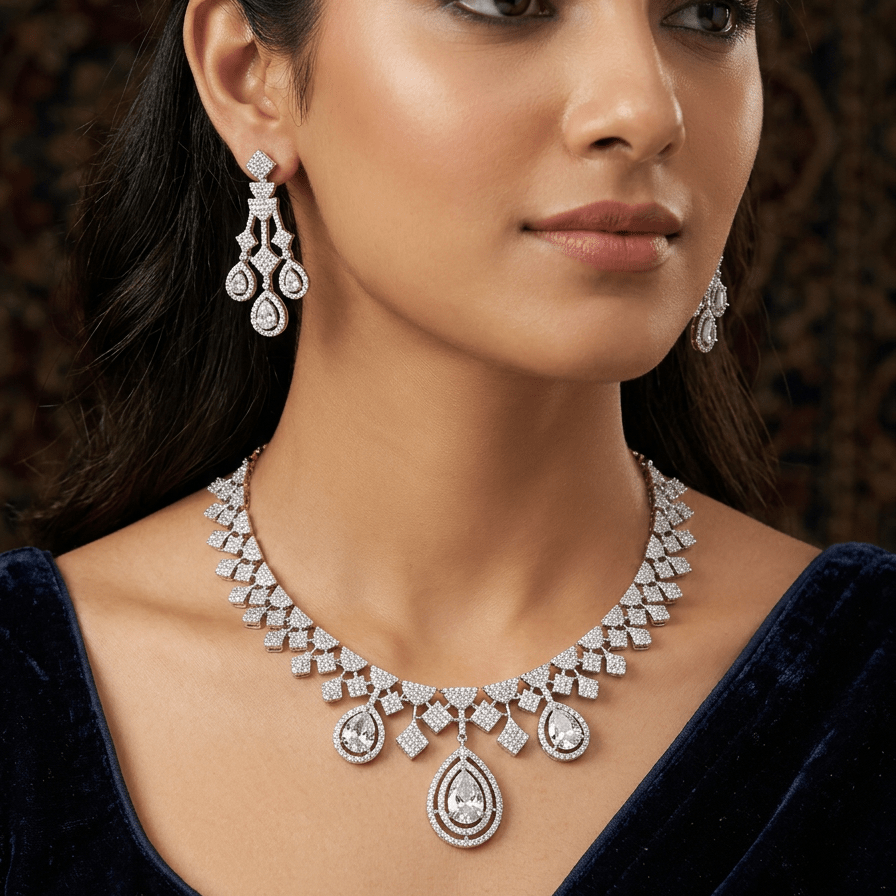 Vinni’s Crystal Raindrop Elegance Set - Vinni’s Jewelry