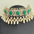 Zahra Emerald Drop Choker Set - Vinni’s Jewelry