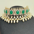 Zahra Emerald Drop Choker Set - Vinni’s Jewelry