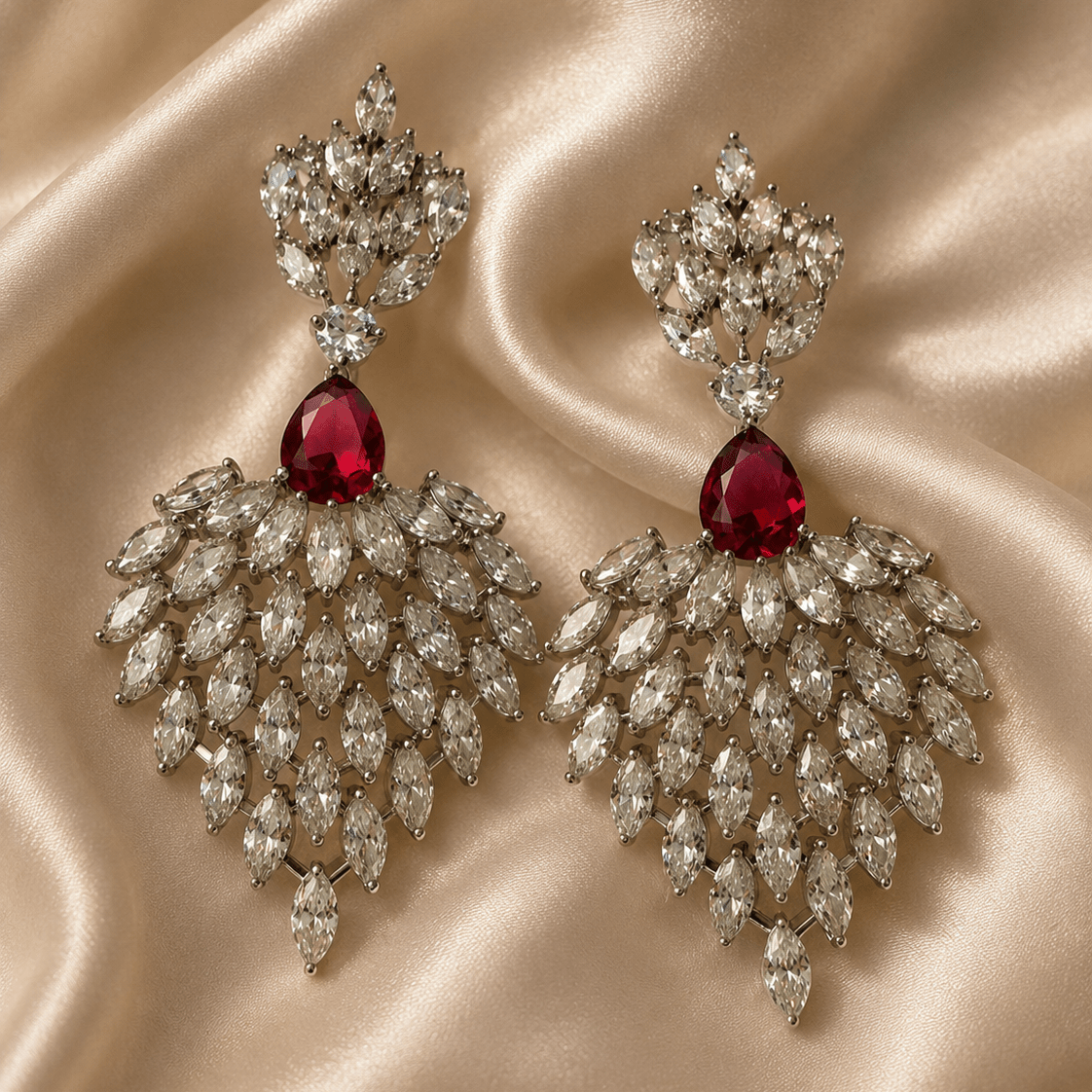 Zariya Ruby Cascade Earrings - Vinni’s Jewelry